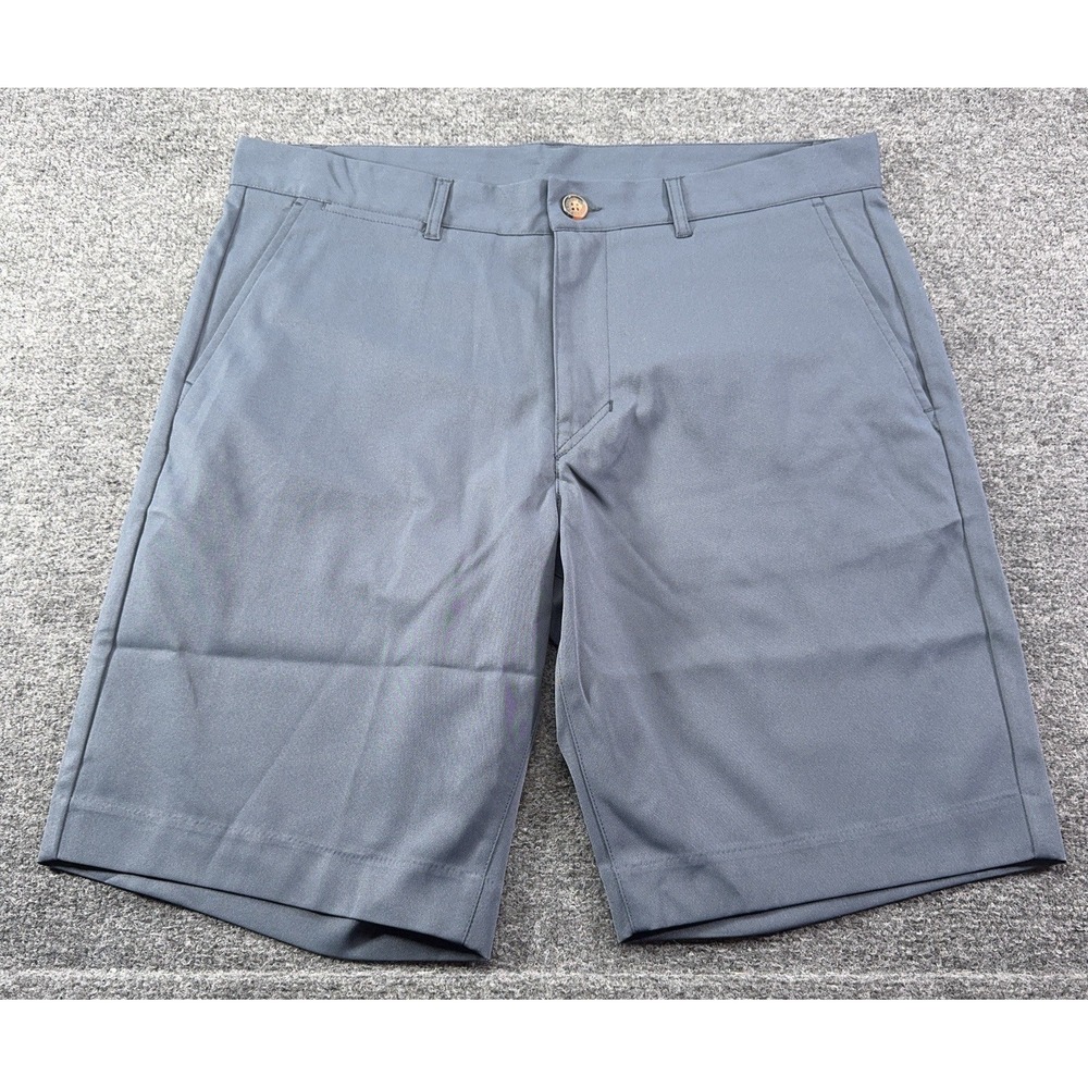Extracurricular Golf Shorts 34 Blue Flat Front 9"Inseam Performance EUC